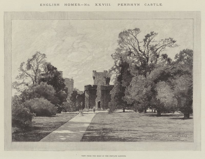Penrhyn slott av Charles Auguste Loye