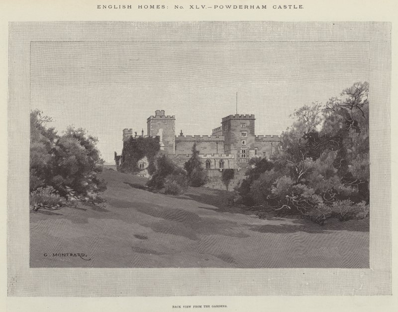 Powderham Castle av Charles Auguste Loye