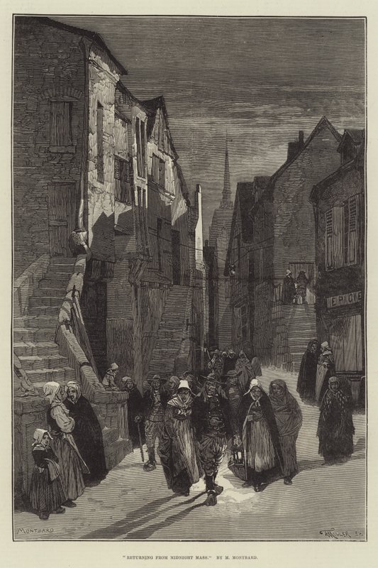 Retur fra midnattsmesse av Charles Auguste Loye