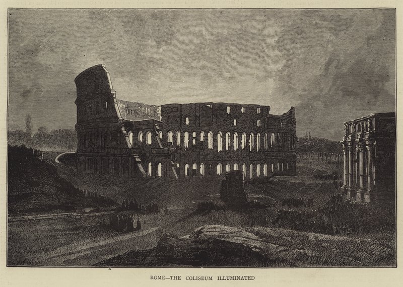 Roma, Colosseum opplyst av Charles Auguste Loye