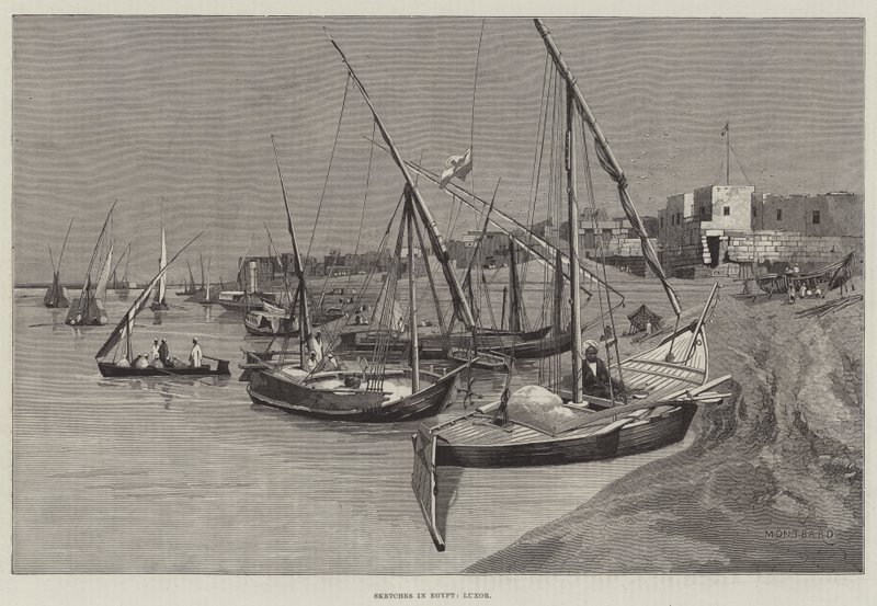 Skisser i Egypt, Luxor av Charles Auguste Loye