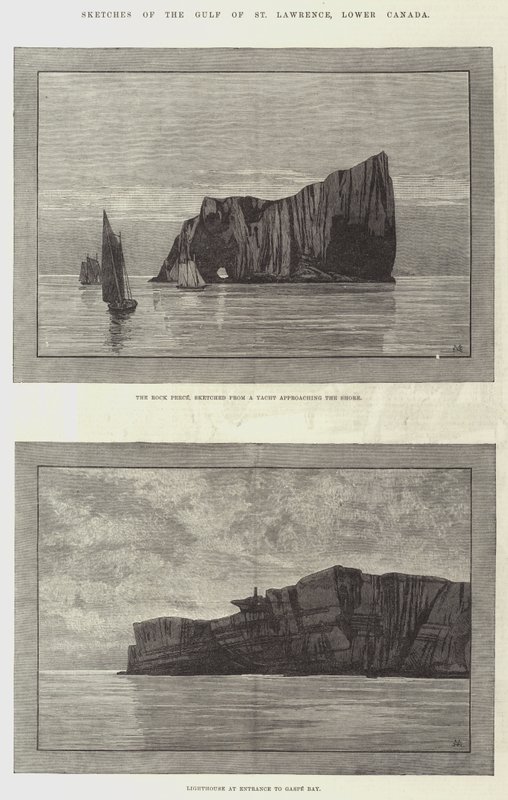 Skisser av Gulf of St Lawrence, Nedre Canada av Charles Auguste Loye