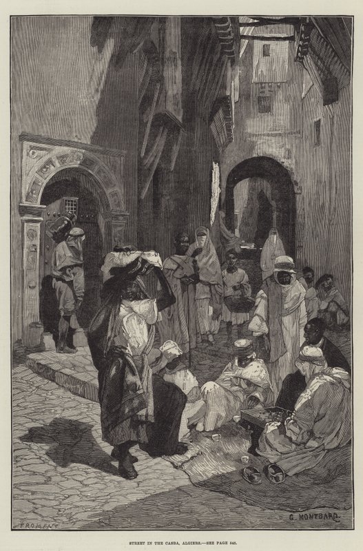 Gate i Casba, Alger av Charles Auguste Loye