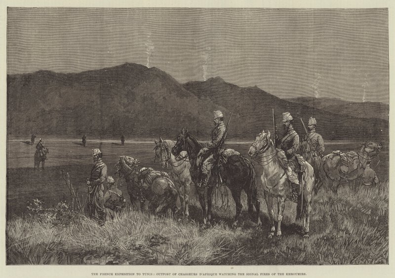 Den franske ekspedisjonen til Tunis, utpost av Chasseurs D