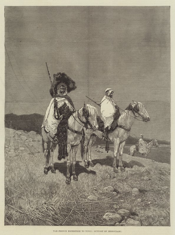 Den franske ekspedisjonen til Tunis, utpost av irregulære av Charles Auguste Loye