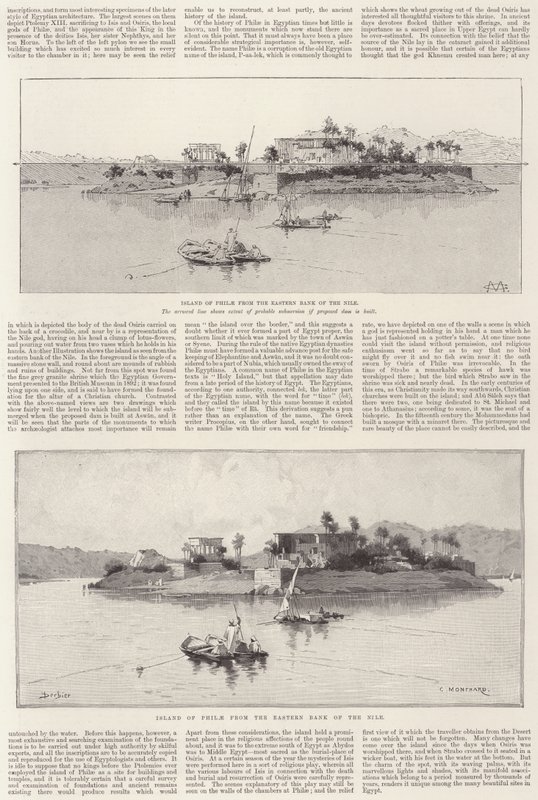 Øya Philae av Charles Auguste Loye
