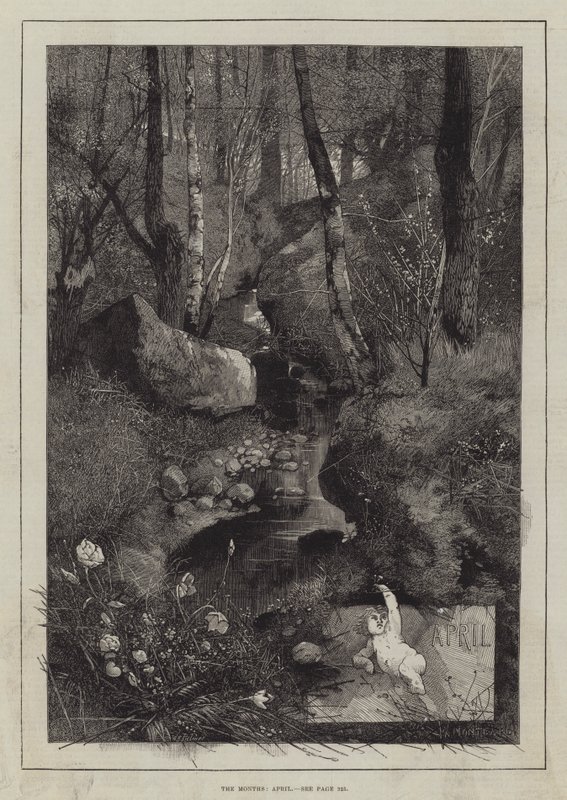 Månedene, april av Charles Auguste Loye