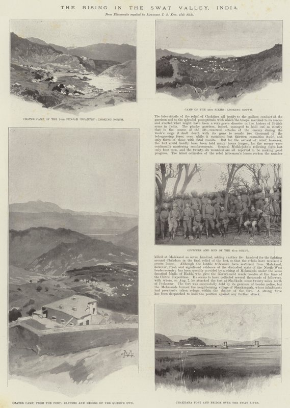 The Rising in the Swat Valley, India av Charles Auguste Loye