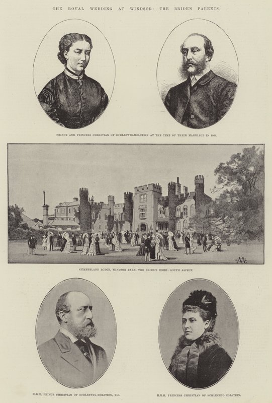 Det kongelige bryllup i Windsor, brudens foreldre av Charles Auguste Loye