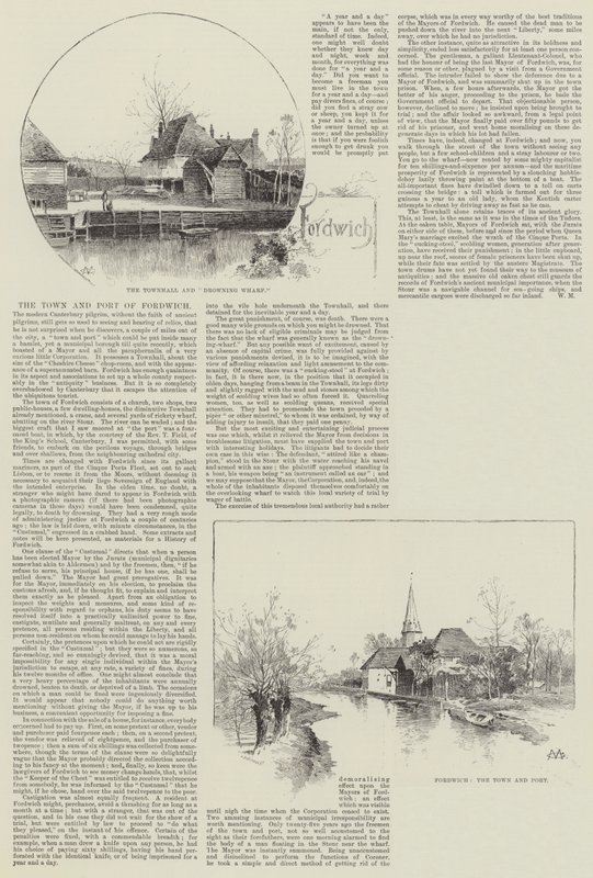 Byen og havnen i Fordwich av Charles Auguste Loye