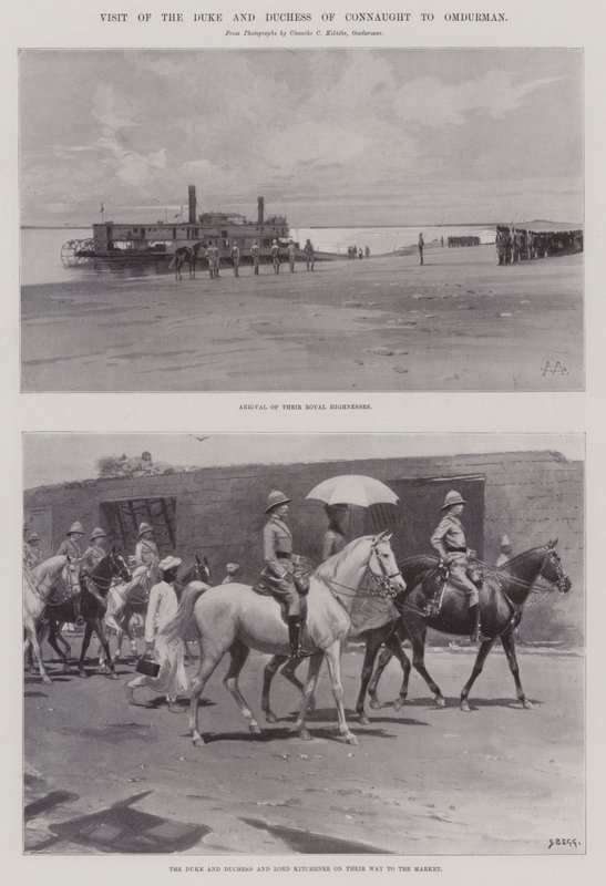 Besøk av hertugen og hertuginnen av Connaught til Omdurman av Charles Auguste Loye