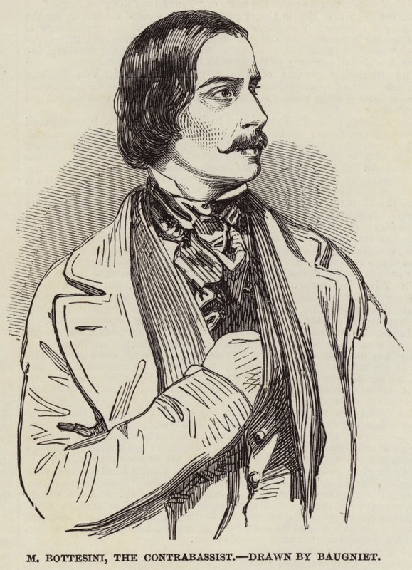M Bottesini, kontrabassisten av Charles Baugniet