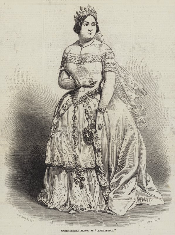 Mademoiselle Alboni som Askepott av Charles Baugniet