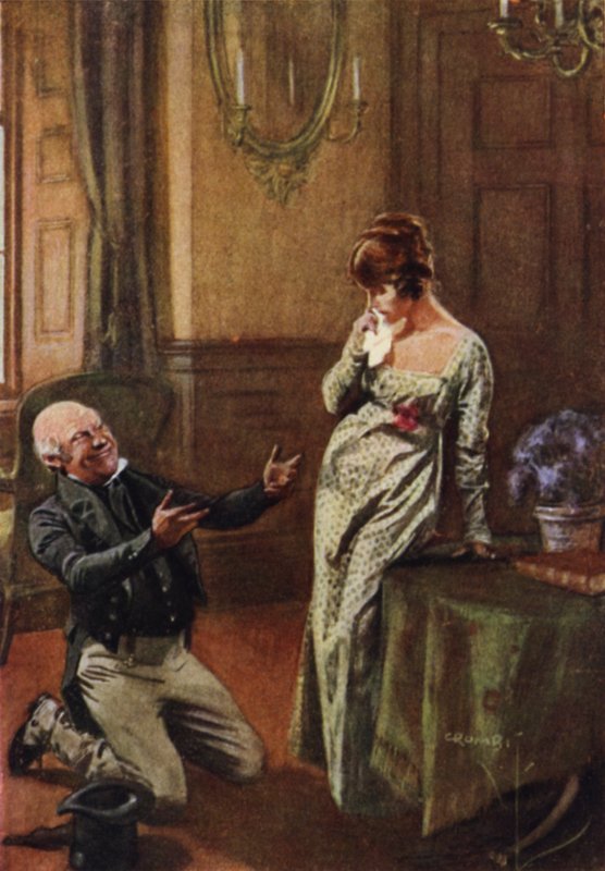 Gamle Sir Pitt frier til Becky Sharp, og halve hemmeligheten hennes blir avslørt av Charles Crombie