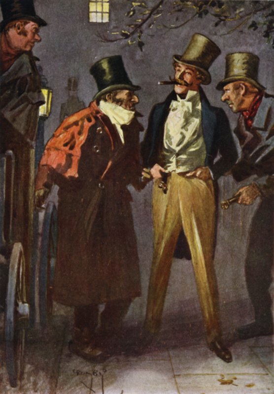 Rawdon Crawley i hendene på fogdene av Charles Crombie