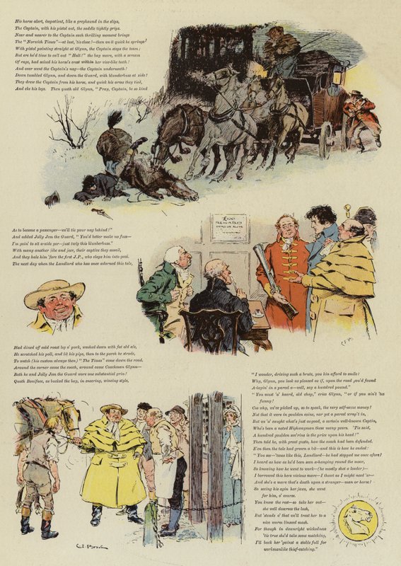 The Biter Bit, a Tale of Coaching Days (chromolitho) av Charles Edmund Brock