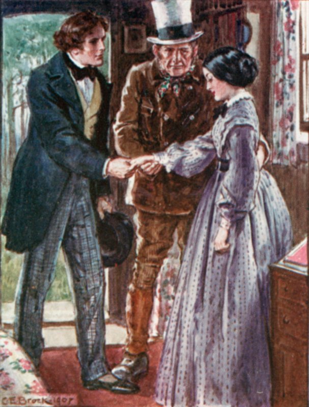 Illustrasjon for Doctor Marigolds Prescription av Dickens av Charles Edmund after Brock