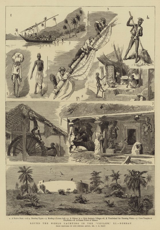 Jorden rundt Yachting i Ceylon, XI, Bombay av Charles Edwin Fripp
