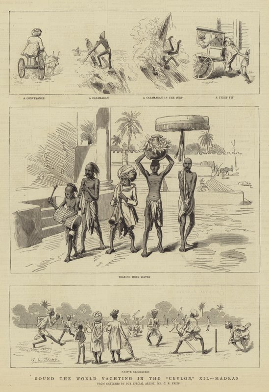 Jorden rundt Yachting i Ceylon, XII, Madras av Charles Edwin Fripp