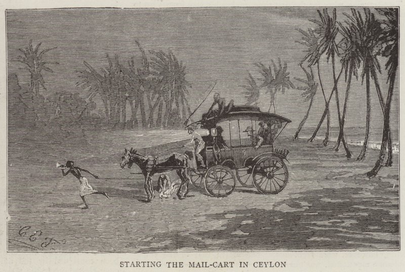 Starte postvognen i Ceylon av Charles Edwin Fripp