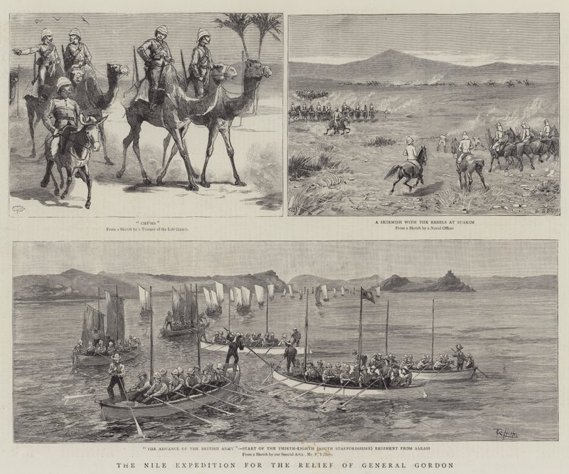 Nile-ekspedisjonen til hjelp for general Gordon av Charles Edwin Fripp