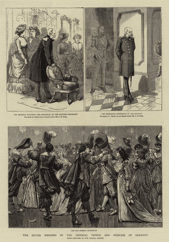 Sølvbryllupet til den keiserlige prinsen og prinsessen av Tyskland av Charles Edwin Fripp