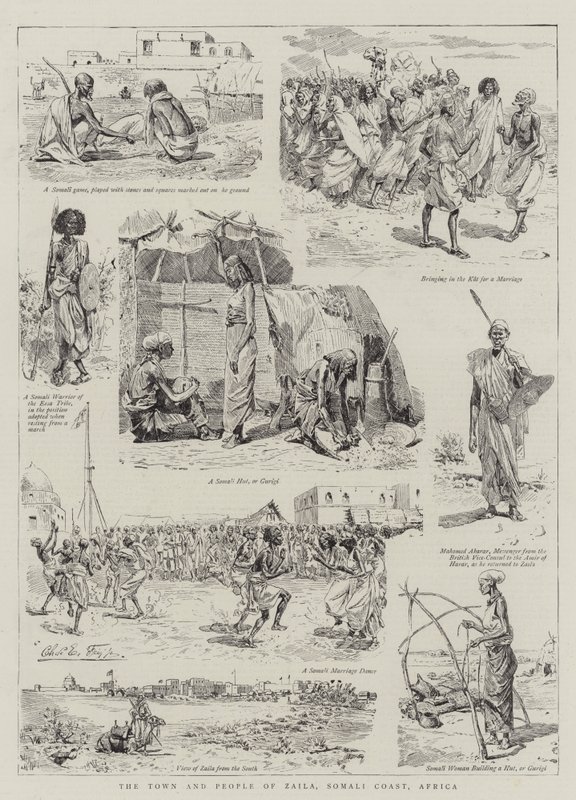 Byen og folket i Zaila, Somalikysten, Afrika av Charles Edwin Fripp