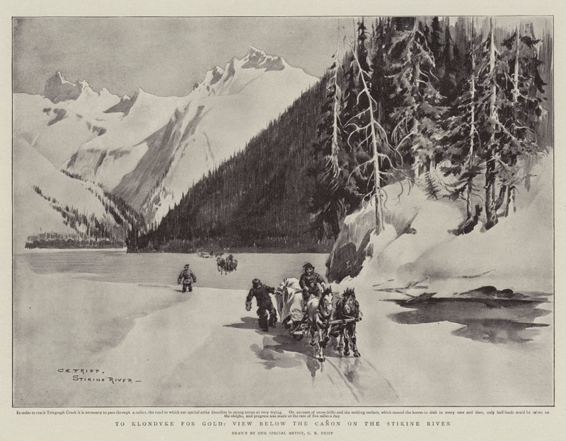 Til Klondyke for Gold, se under Canon på Stikine River av Charles Edwin Fripp