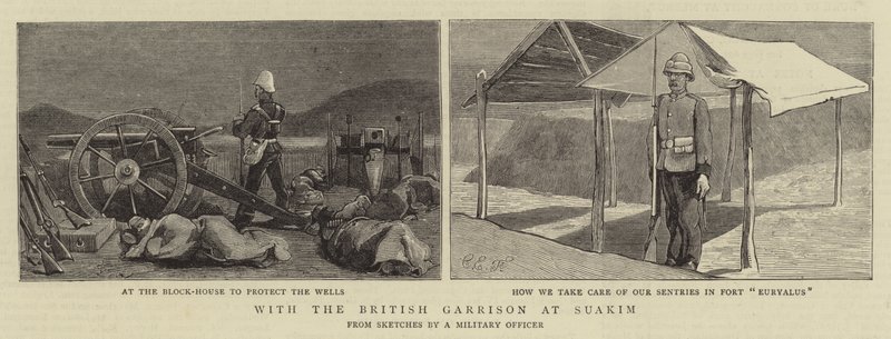 Med den britiske garnisonen i Suakim av Charles Edwin Fripp