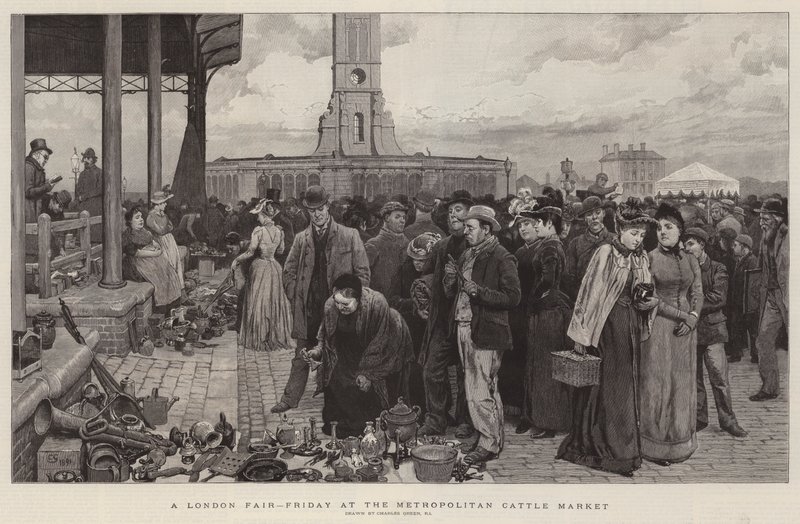 En London-messe, fredag på Metropolitan Cattle Market av Charles Green