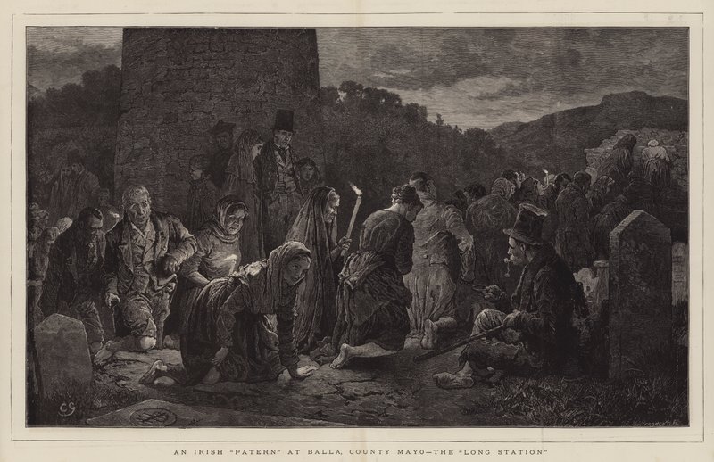 Et irsk mønster ved Balla, County Mayo, Long Station av Charles Green