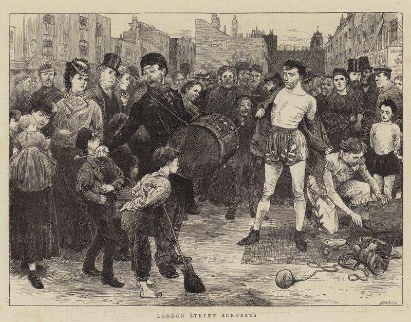 London Street Acrobats av Charles Green