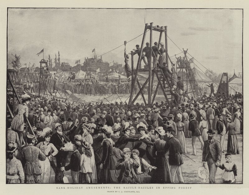Bank-Holiday Amusement, the Razzle-Dazzles i Epping Forest av Charles J. Staniland