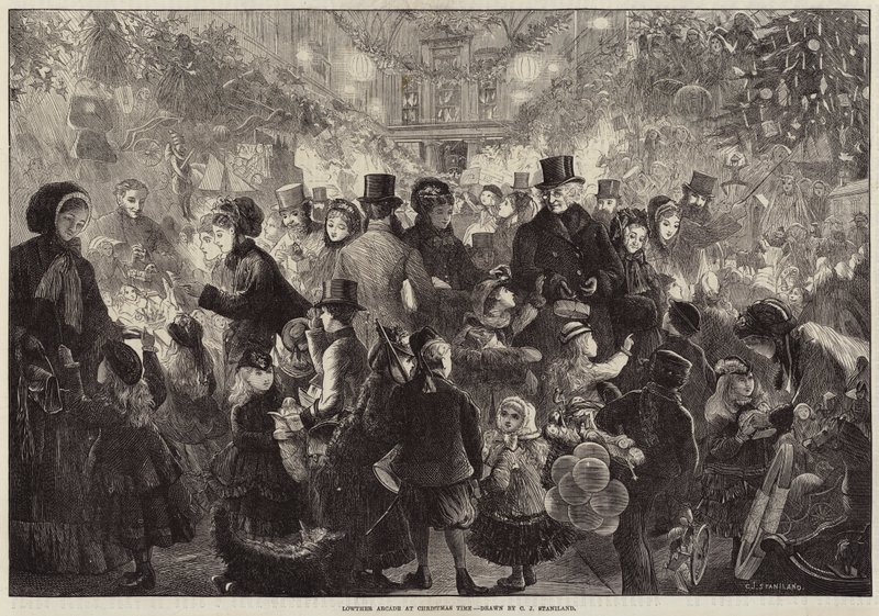Lowther Arcade ved juletider av Charles J. Staniland