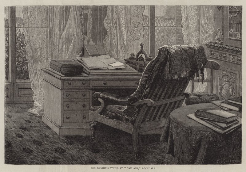 Mr Brights studie ved One Ash, Rochdale av Charles J. Staniland