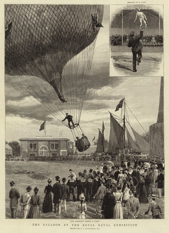 Ballongen på Royal Naval Exhibition av Charles J. Staniland