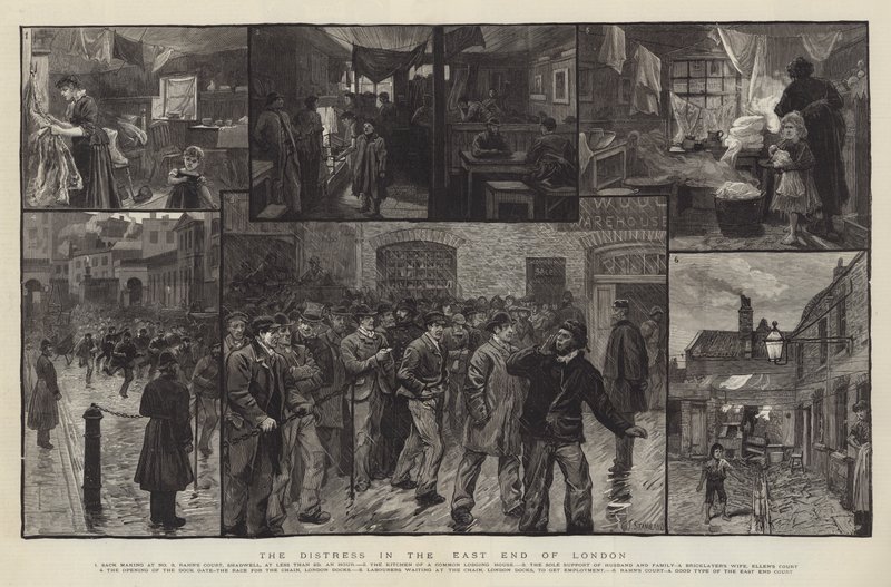 Nøden i East End i London av Charles J. Staniland
