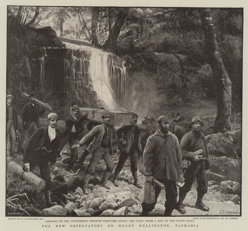 Det nye observatoriet på Mount Wellington, Tasmania av Charles J. Staniland