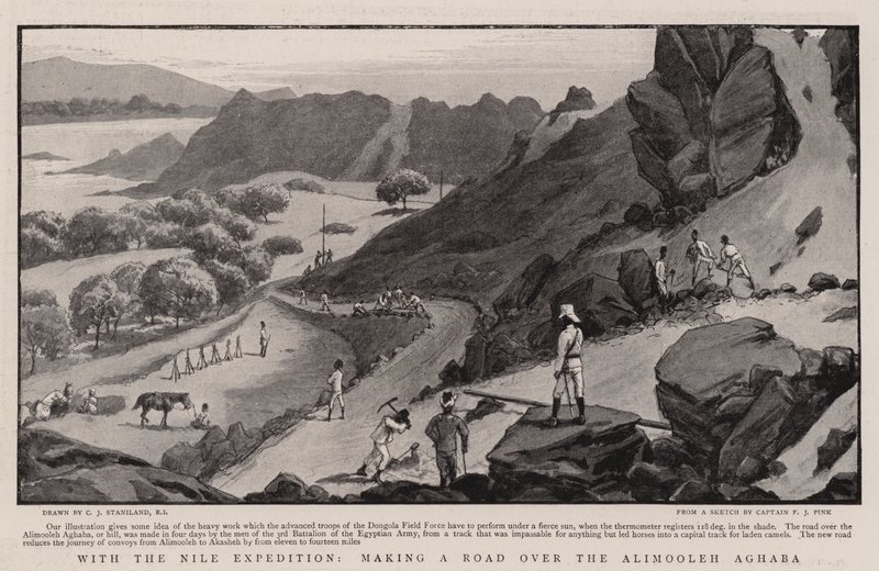 Med Nile-ekspedisjonen, lage en vei over Alimooleh Aghaba av Charles J. Staniland