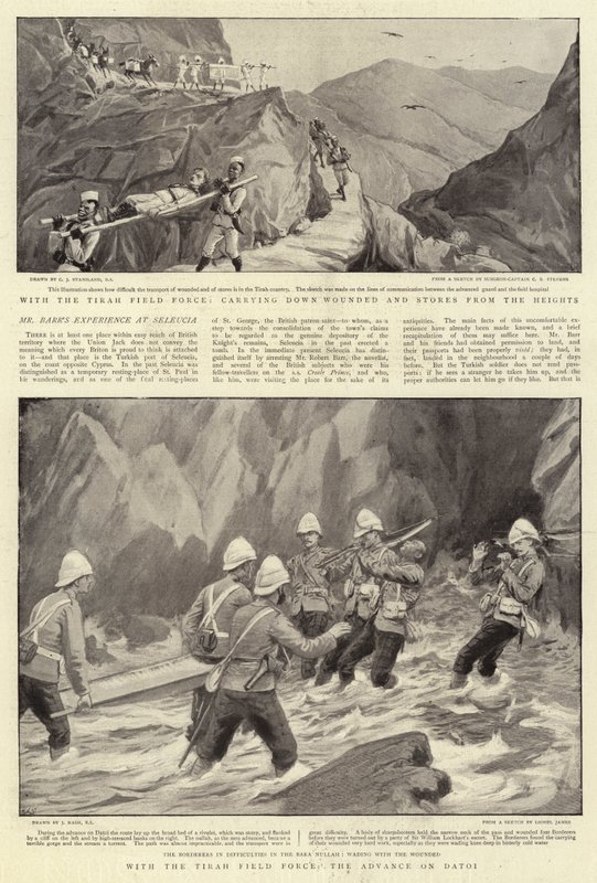 Med Tirah Field Force, fremskrittet på Datoi av Charles J. Staniland