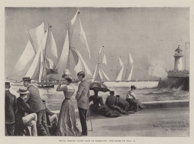Royal Temple Yacht Club ved Ramsgate, Races 14. juli av Charles John de Lacy