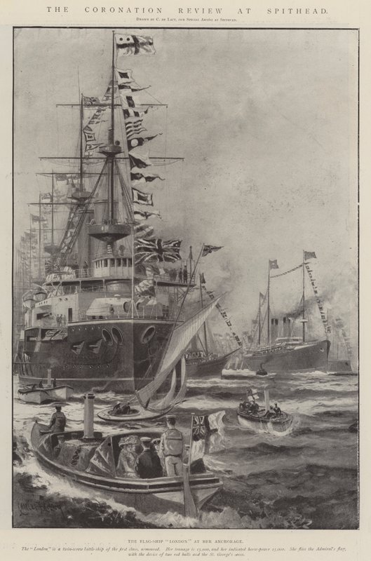 The Coronation Review på Spithead av Charles John de Lacy