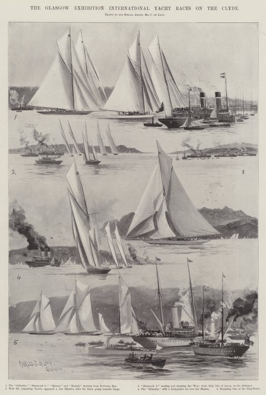 Glasgow Exhibition International Yacht Races på Clyde av Charles John de Lacy
