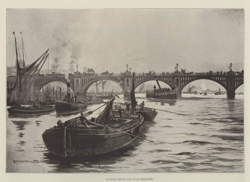 Vauxhall Bridge skal snart rives av Charles John de Lacy