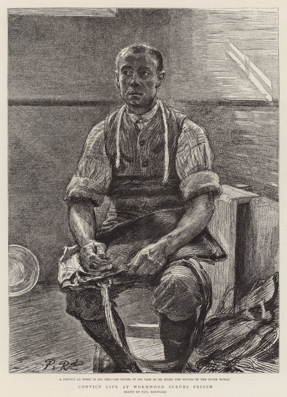 Convict Life på Wormwood Scrubs Prison av Charles Paul Renouard