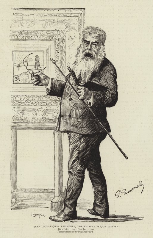 Jean Louis Ernest Meissonier, den eminente franske maleren av Charles Paul Renouard