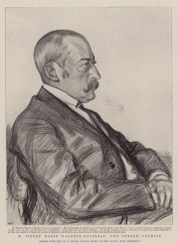 M Pierre Marie Waldeck-Rousseau, den franske premieren av Charles Paul Renouard