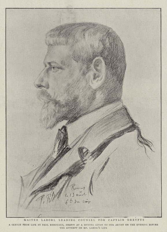 Maitre Labori, ledende rådgiver for kaptein Dreyfus av Charles Paul Renouard