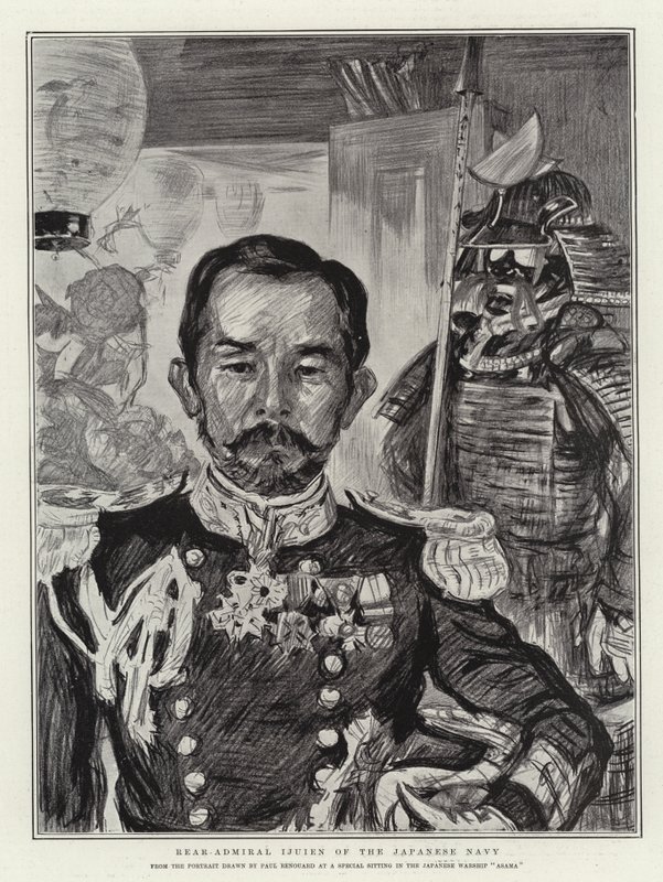 Kontreadmiral Ijuien fra den japanske marinen av Charles Paul Renouard