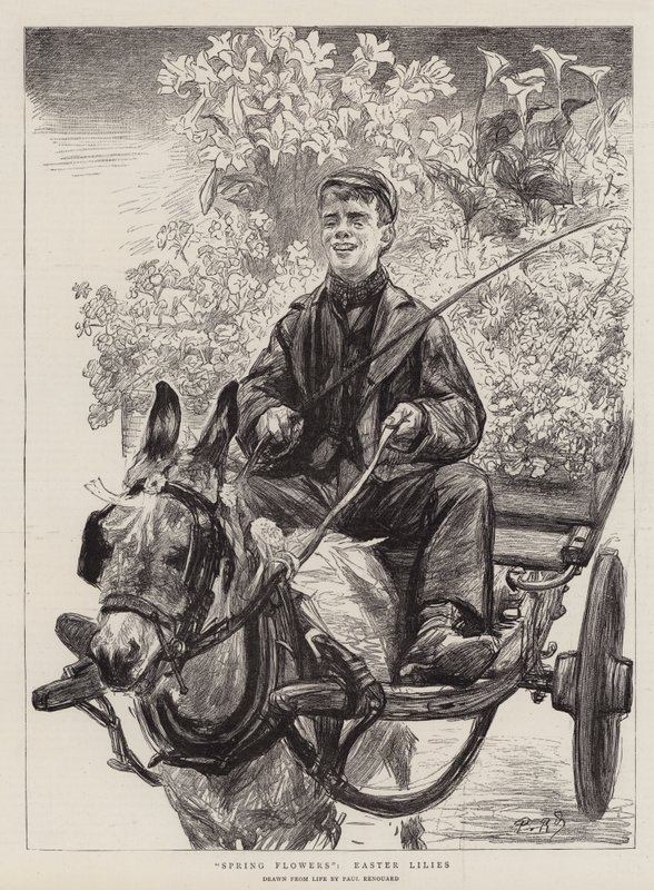 Vårblomster, påskeliljer av Charles Paul Renouard